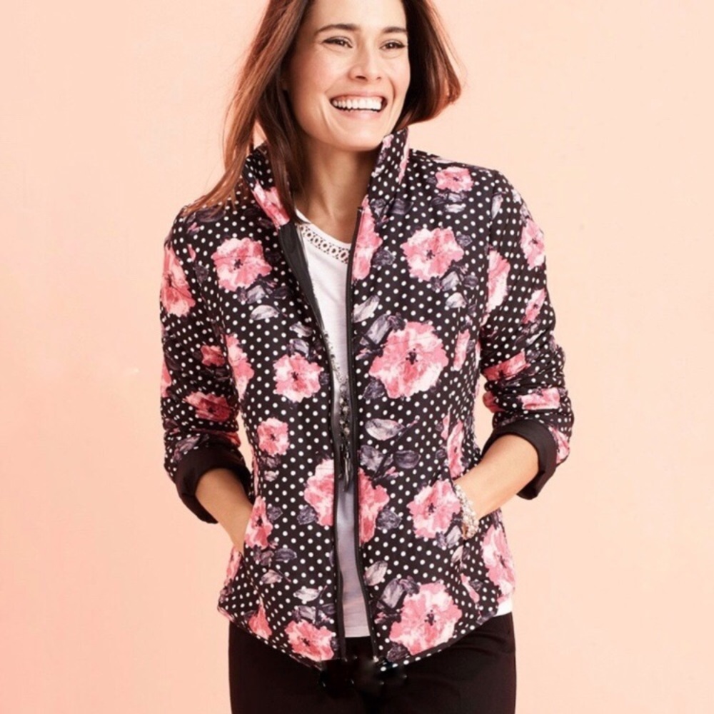 CHICOS Polka Dot & Floral Light Spring…